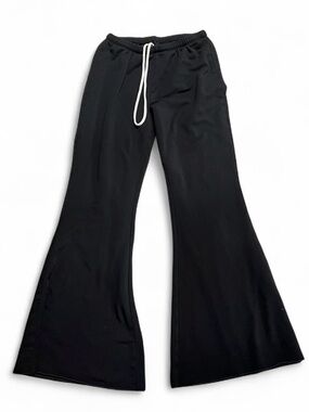 aerie Black Flared Drawstring sweatpants